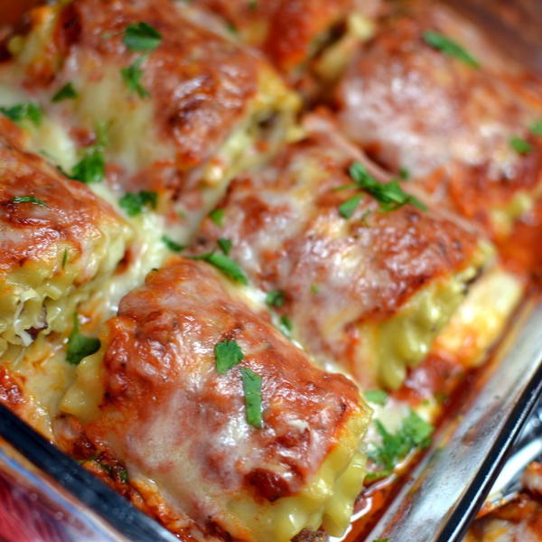 Sausage Triple Cheese Lasagna Roll Ups Sausage & Triple Cheese Lasagna Roll Ups