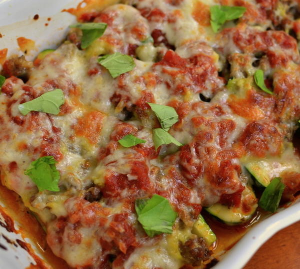 Triple Cheese Sausage Zucchini Boats Triple Cheese & Sausage Zucchini Boats