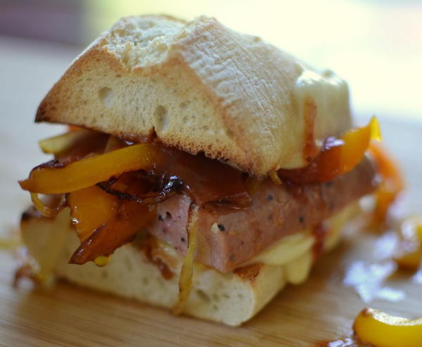 BBQ Chicken Sausage & Pepper Sandwich