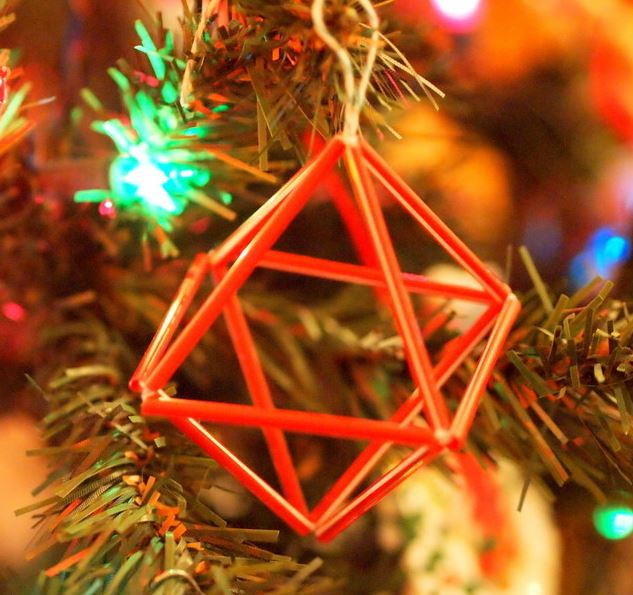 Geometric Straw DIY Ornament