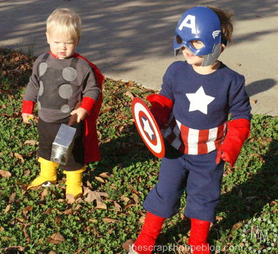Captain America and Thor DIY Costumes for Kids