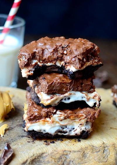 Peanut Butter Crunch Flourless Brownies Peanut Butter Crunch Flourless Brownies