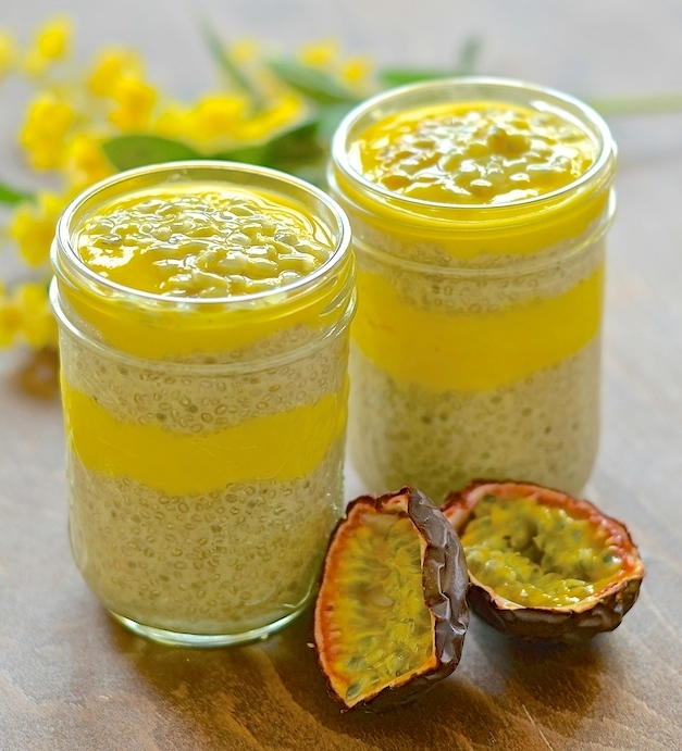 Banana Chia Pudding with Mango Lime Puree Banana Chia Pudding with Mango Lime Puree