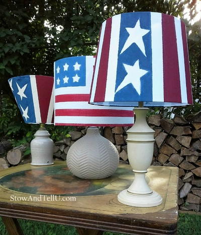 Stars and Stripes Solar Table Lamps