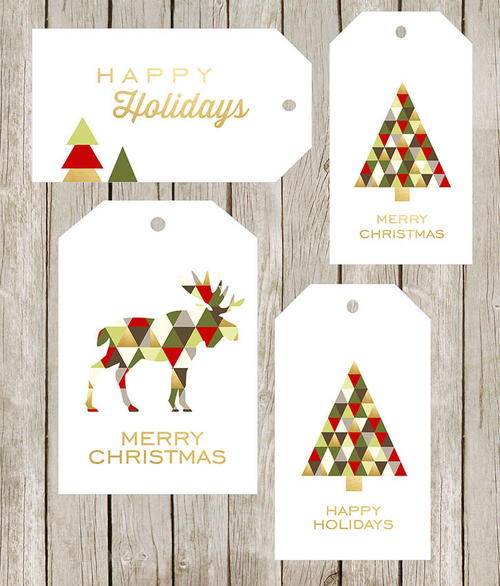 Geometric DIY Gift Tags