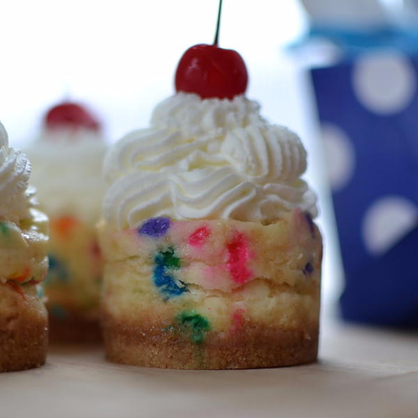 Mini Funfetti Cheesecakes Mini Funfetti Cheesecakes