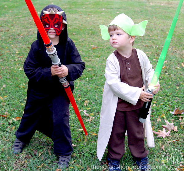 Darth Maul and Yoda DIY Costumes for Kids Darth Maul and Yoda DIY Costumes for Kids