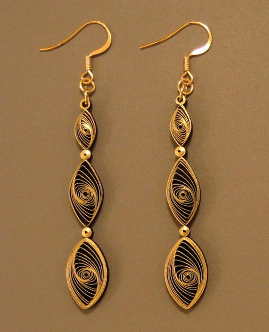 Quilled Gilded Earrings Quilled Gilded Earrings