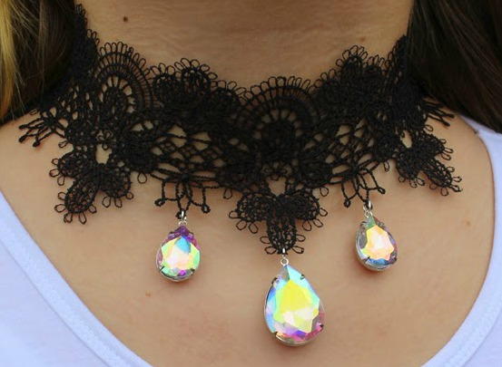 Stunning Crystal and Lace Choker Stunning Crystal and Lace Choker