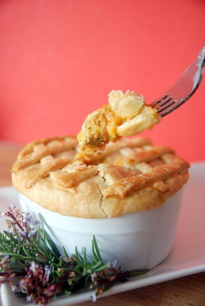 Pumpkin, Squash, Yam, and Cheddar Pot Pie