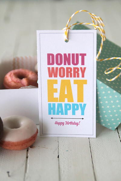 Donut DIY Gift Tags Donut DIY Gift Tags