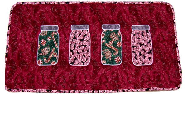 Christmas Candy Jar Table Runner