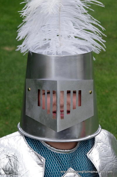 Knight Helmet DIY Halloween Costume Knight Helmet DIY Halloween Costume