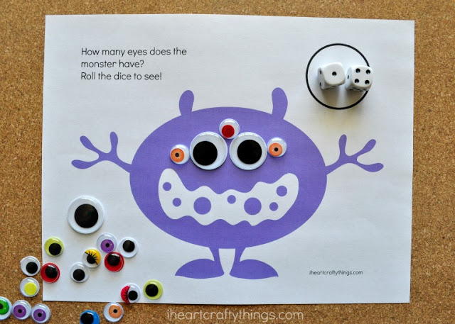 Free Printable Monster Counting Game Free Printable Monster Counting Game