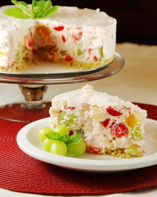 Fruit Salad No-Bake Cheesecake Fruit Salad No-Bake Cheesecake