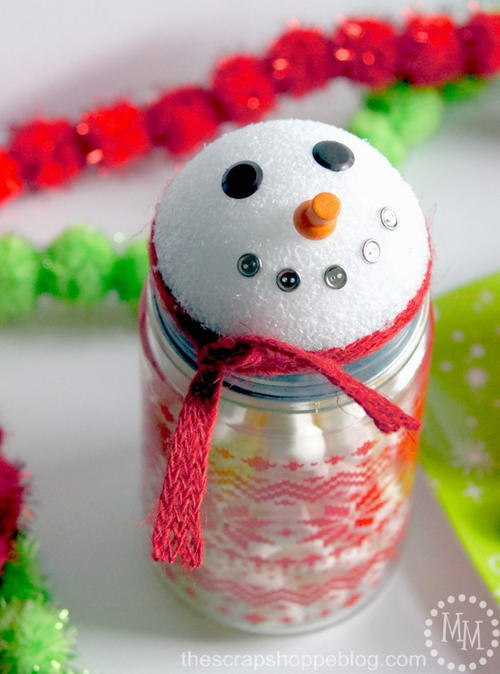 Snowman Jar DIY Christmas Gift Snowman Jar DIY Christmas Gift