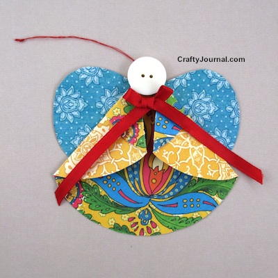 Folded Paper Angel Ornament