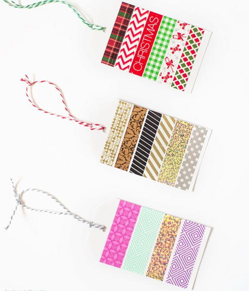 Washi DIY Christmas Tags Washi DIY Christmas Tags