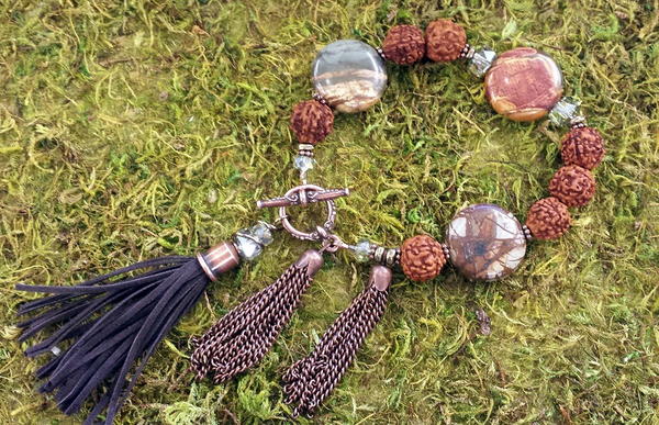 Beaded Gemstone Tassel Bracelet Beaded Gemstone Tassel Bracelet