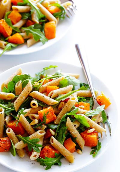 5-Ingredient Butternut Squash and Arugula Pasta