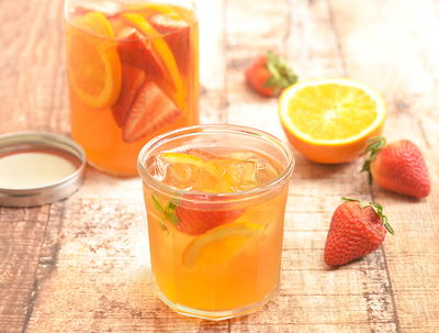 Strawberry Orange Refrigerator Iced Tea