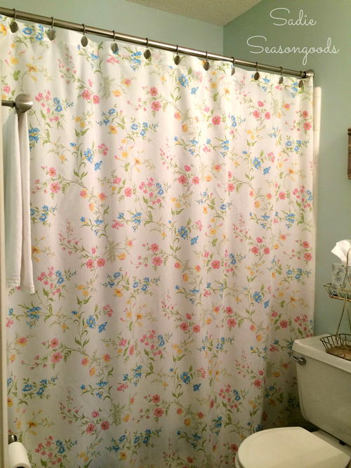 Vintage Sheet Shower Curtain Vintage Sheet Shower Curtain