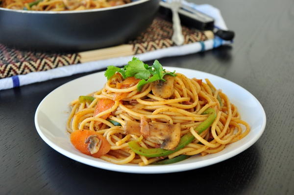Moms Stir Fried Spaghetti Mom's Stir Fried Spaghetti