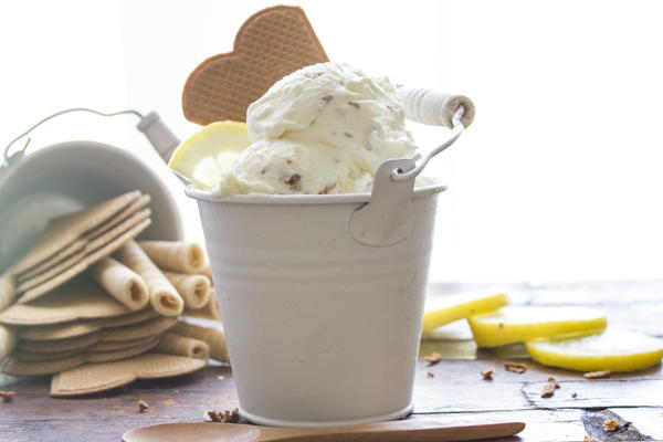 Easy No Churn Toasted Coconut Lemon Ice Cream