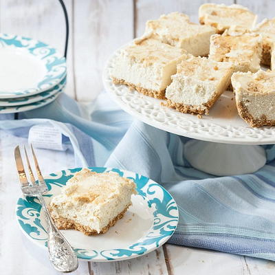 Salted Brown Sugar Cheesecake Bars