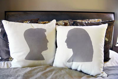 DIY Silhouette Pillows