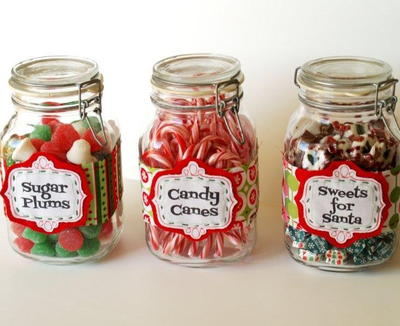 Christmas Candy Jar Labels Christmas Candy Jar Labels