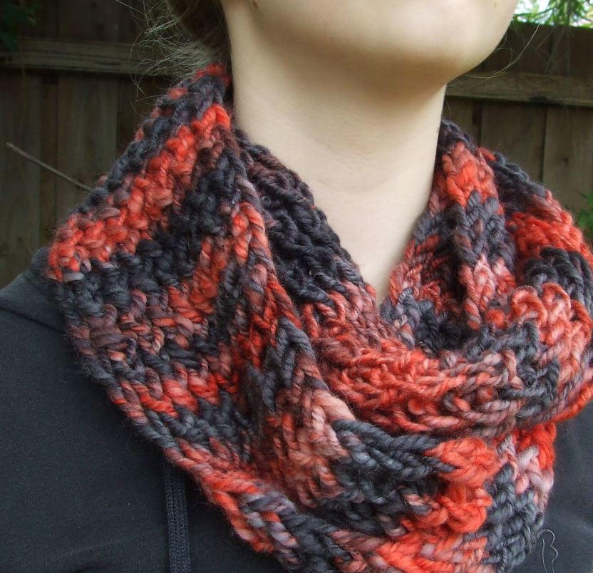 Fireside Loom Knit Cowl