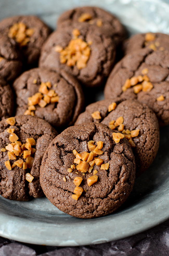 Chocolate Toffee Cookies | FaveSouthernRecipes.com