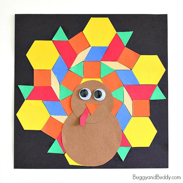 Mosaic Turkey Paper Craft for Kids Mosaic Turkey Paper Craft for Kids