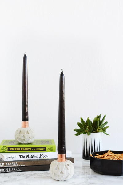 DIY Pumpkin Candle Holder Halloween Craft DIY Pumpkin Candle Holder Halloween Craft