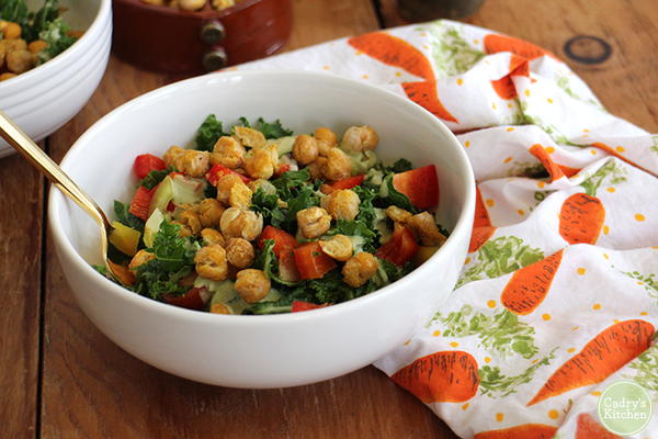 Crave-worthy Kale Salad Roasted Chickpeas Crave-worthy Kale Salad & Roasted Chickpeas