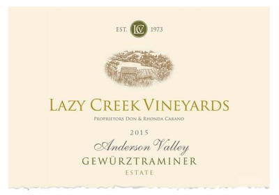 Lazy Creek Gewurztraminer 2015