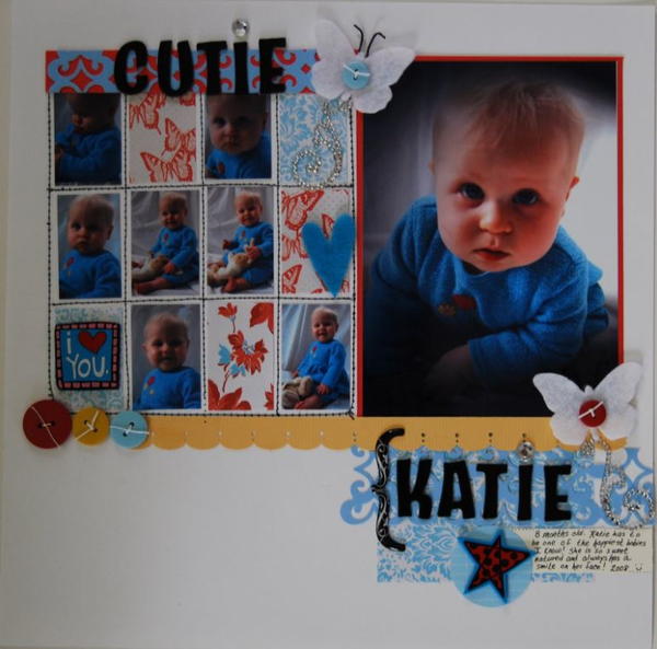 Butterfly Baby Scrapbooking Layout Butterfly Baby Scrapbooking Layout