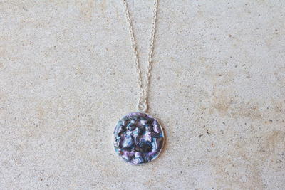 Marbleized Faux Crystal Pendant