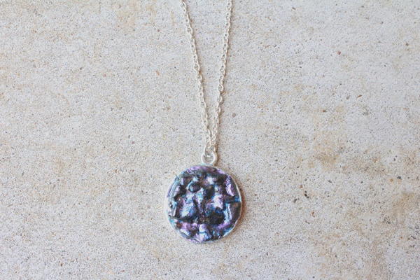 Marbleized Faux Crystal Pendant