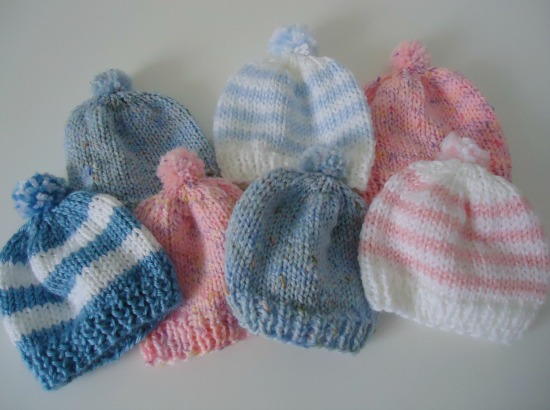 Pom Pom Newborn Hat Allfreeknitting Com