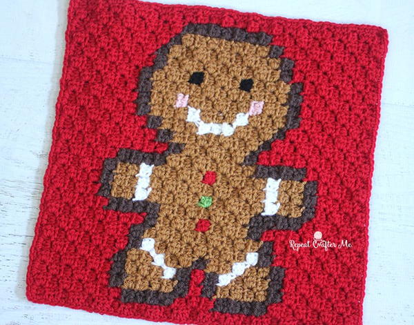 Gingerbread Man Pixel Square Gingerbread Man Pixel Square