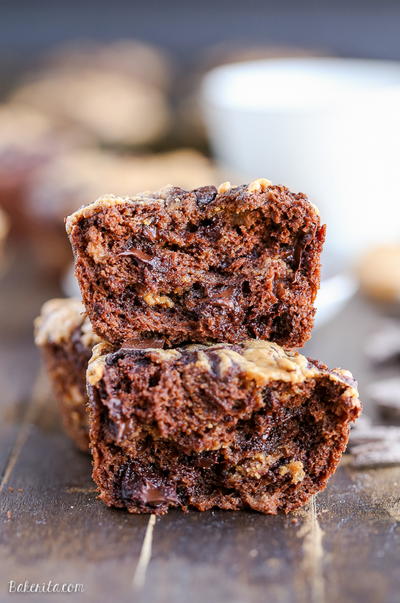 Chocolate Peanut Butter Banana Muffins Chocolate Peanut Butter Banana Muffins