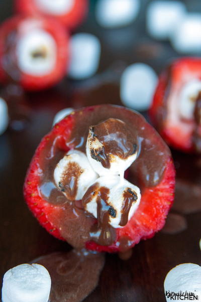 Smores Stuffed Strawberries S'mores Stuffed Strawberries
