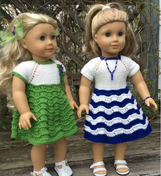 Two American Girl Doll Dresses Allfreeknitting Com