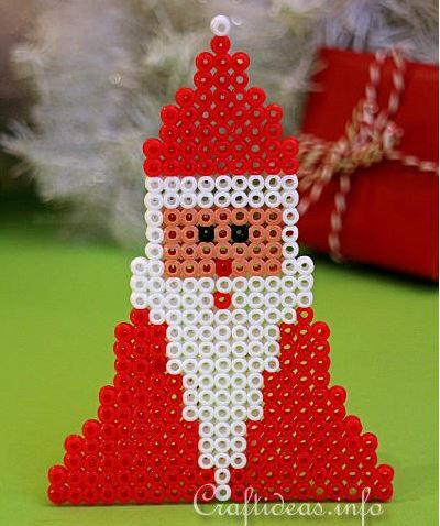Hama Bead Santa DIY Ornament Hama Bead Santa DIY Ornament