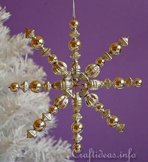 Beaded Snowflake DIY Christmas Ornament