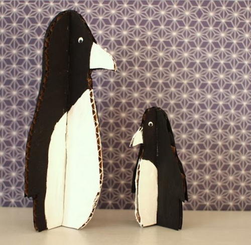 Cardboard Penguin Christmas Crafts for Kids Cardboard Penguin Christmas Crafts for Kids