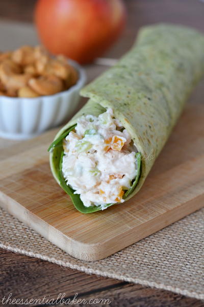 Easy Chicken Cashew Spinach Wraps Easy Chicken Cashew Spinach Wraps