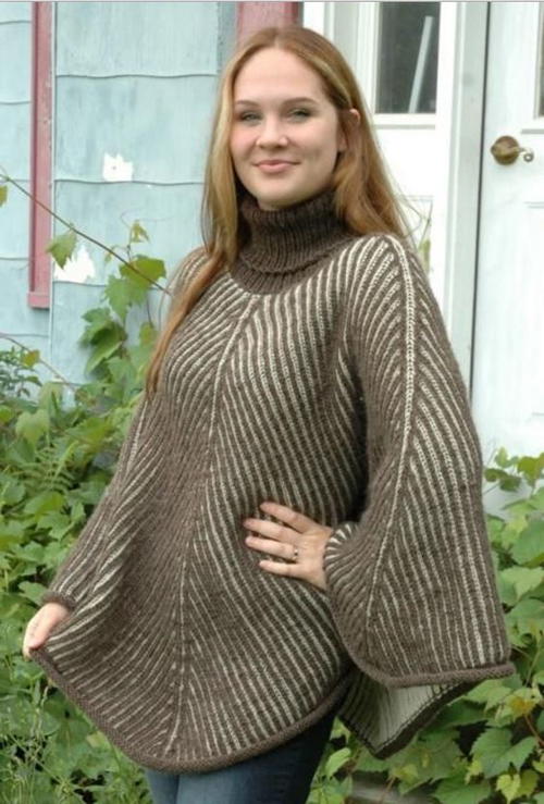 Brioche Autumn Poncho Pattern Brioche Autumn Poncho Pattern